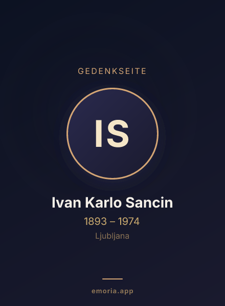 Gedenkportrait von Ivan Karlo Sancin