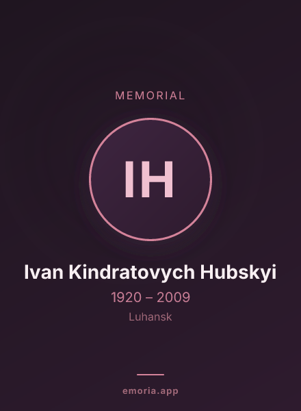 Memorial portrait of Ivan Kindratovych Hubskyi