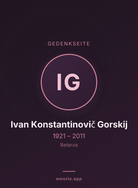 Gedenkportrait von Ivan Konstantinovič Gorskij