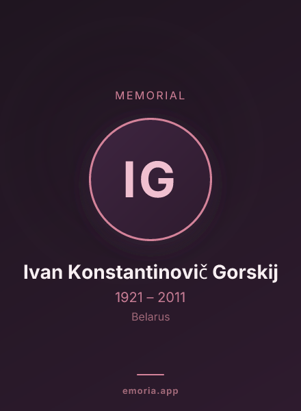 Memorial portrait of Ivan Konstantinovič Gorskij