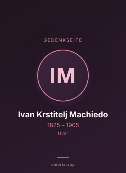 Gedenkportrait von Ivan Krstitelj Machiedo