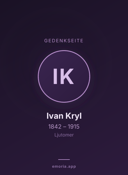 Gedenkportrait von Ivan Kryl