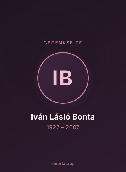Gedenkportrait von Iván Lásló Bonta