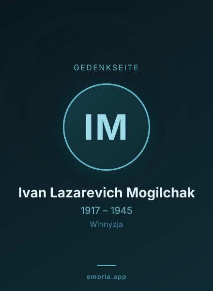 Gedenkportrait von Ivan Lazarevich Mogilchak