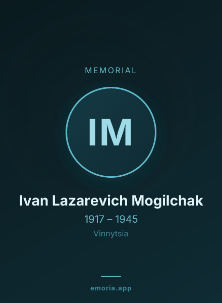 Memorial portrait of Ivan Lazarevich Mogilchak