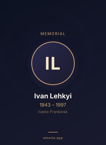 Memorial portrait of Ivan Lehkyi