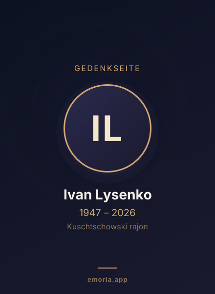 Gedenkportrait von Ivan Lysenko