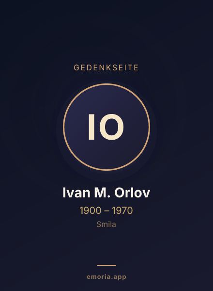 Gedenkportrait von Ivan M. Orlov