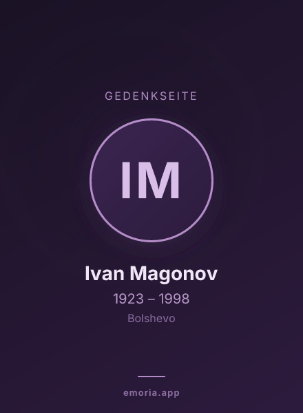 Gedenkportrait von Ivan Magonov