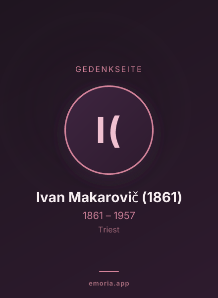 Gedenkportrait von Ivan Makarovič (1861)