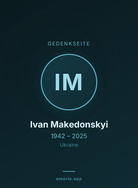 Gedenkportrait von Ivan Makedonskyi
