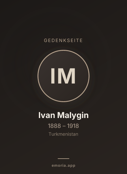 Gedenkportrait von Ivan Malygin