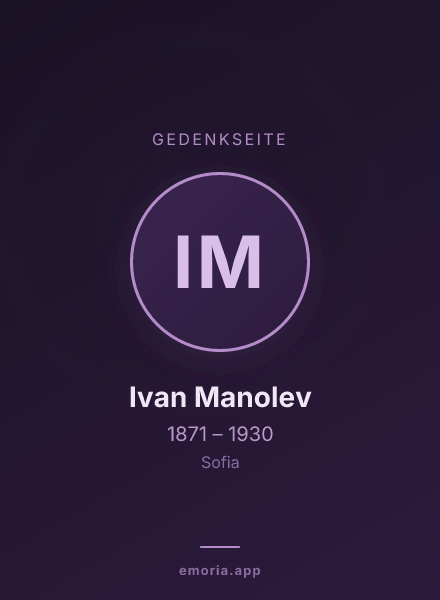 Gedenkportrait von Ivan Manolev