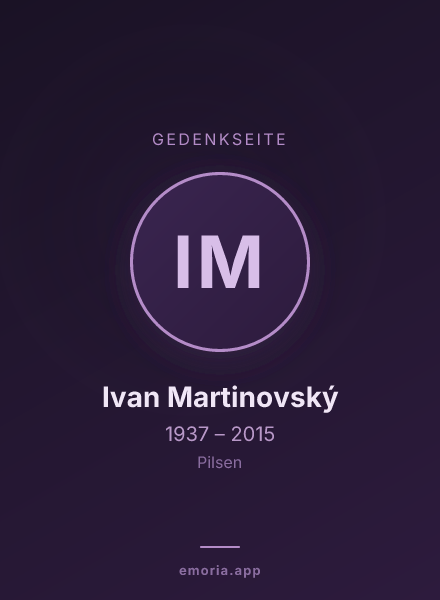 Gedenkportrait von Ivan Martinovský