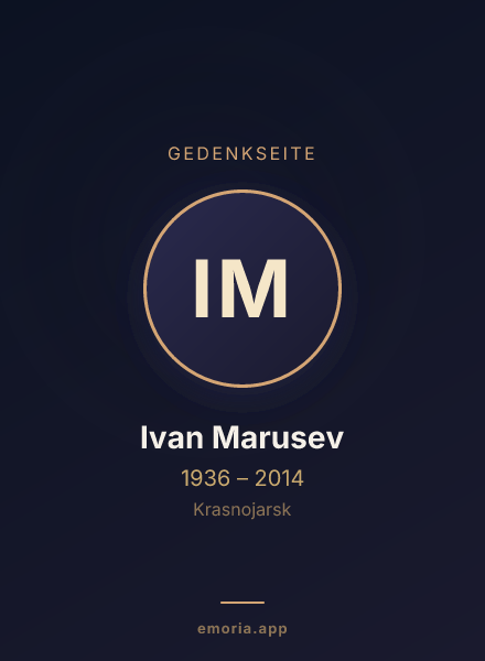 Gedenkportrait von Ivan Marusev