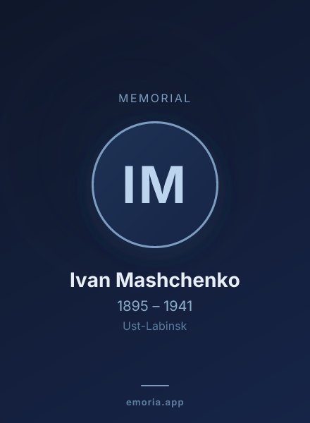 Memorial portrait of Ivan Mashchenko