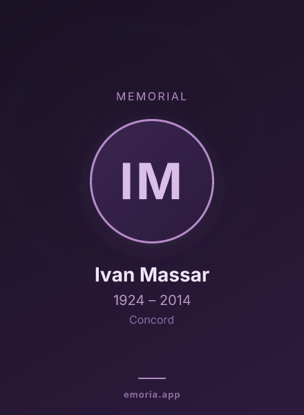 Memorial portrait of Ivan Massar