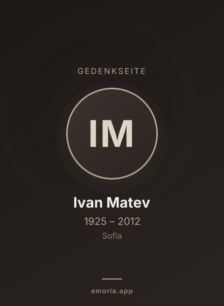 Gedenkportrait von Ivan Matev
