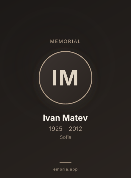 Memorial portrait of Ivan Matev