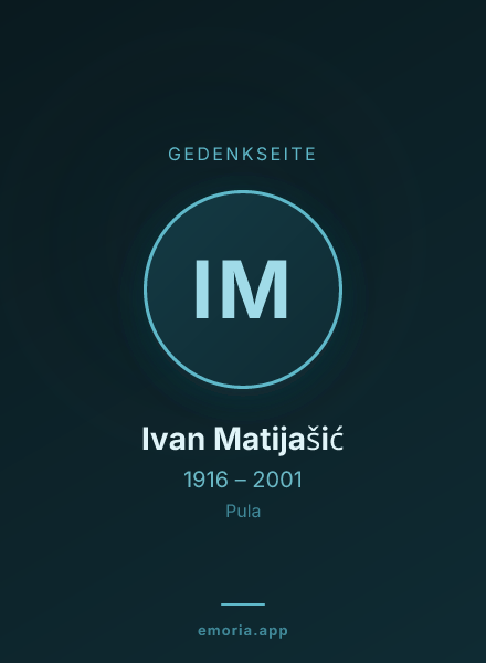 Gedenkportrait von Ivan Matijašić