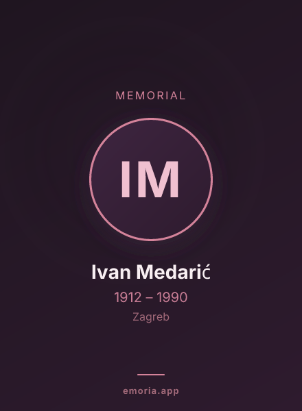 Memorial portrait of Ivan Medarić