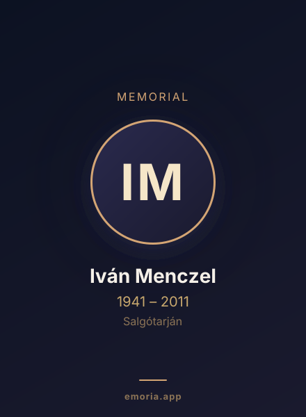Memorial portrait of Iván Menczel