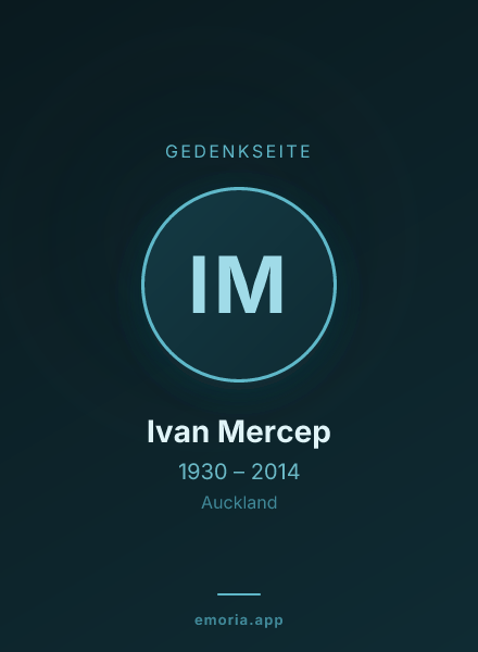 Gedenkportrait von Ivan Mercep