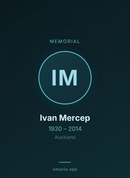 Memorial portrait of Ivan Mercep