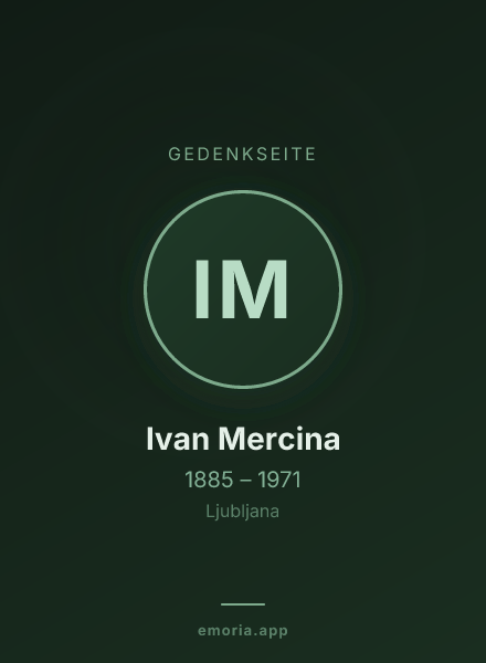 Gedenkportrait von Ivan Mercina