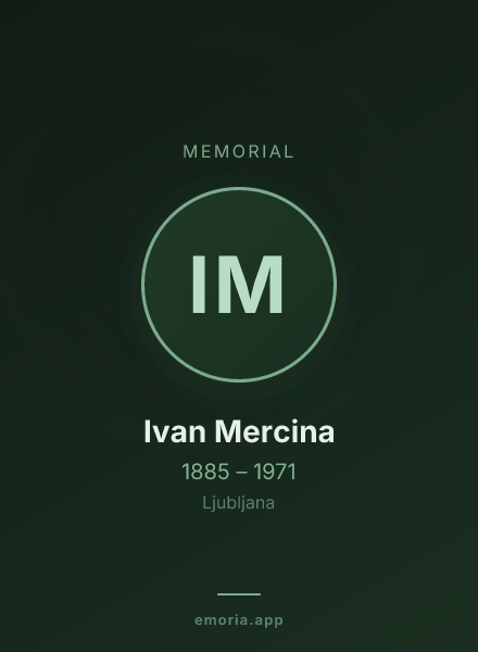 Memorial portrait of Ivan Mercina