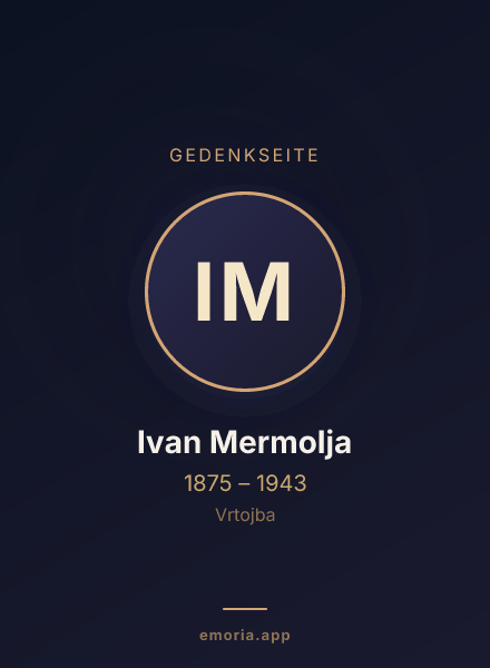 Gedenkportrait von Ivan Mermolja