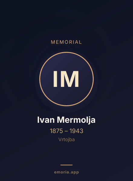 Memorial portrait of Ivan Mermolja