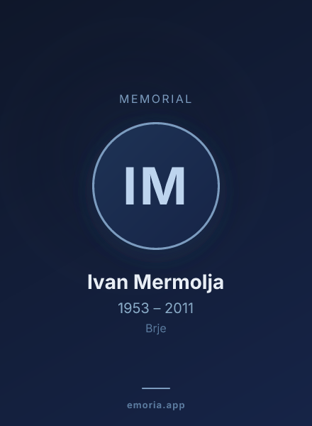 Memorial portrait of Ivan Mermolja