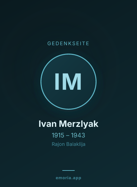Gedenkportrait von Ivan Merzlyak