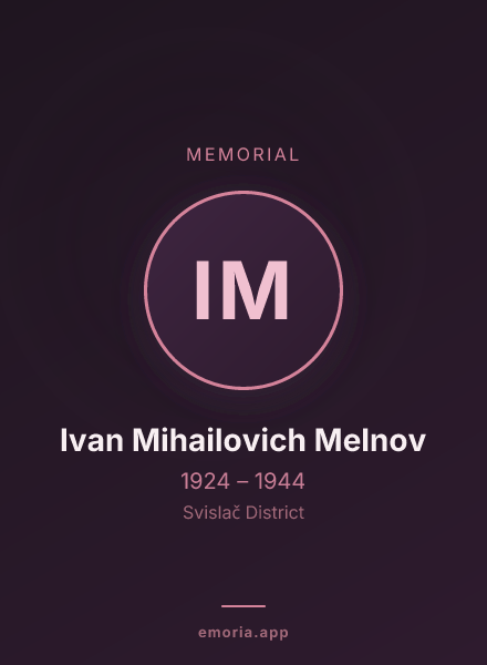 Memorial portrait of Ivan Mihailovich Melnov