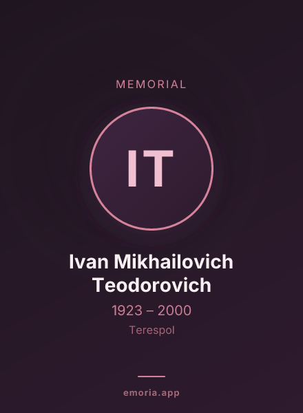 Memorial portrait of Ivan Mikhailovich Teodorovich