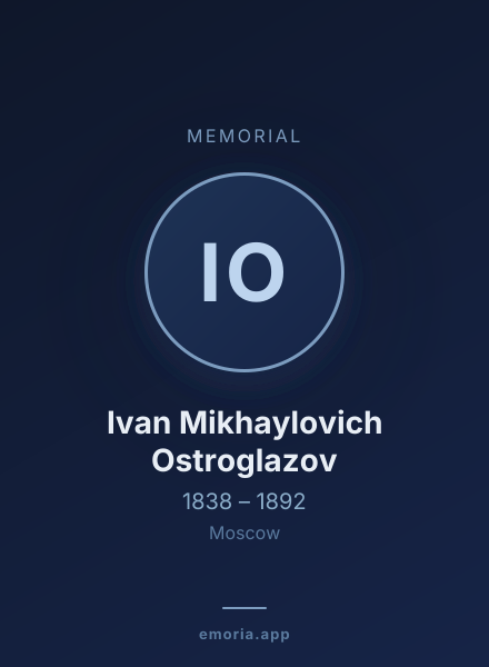 Memorial portrait of Ivan Mikhaylovich Ostroglazov