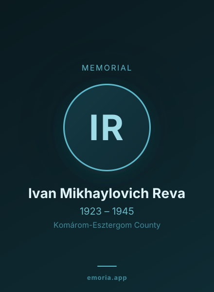 Memorial portrait of Ivan Mikhaylovich Reva