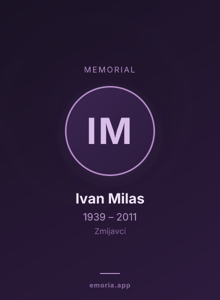 Memorial portrait of Ivan Milas