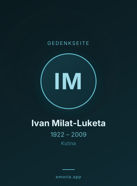 Gedenkportrait von Ivan Milat-Luketa