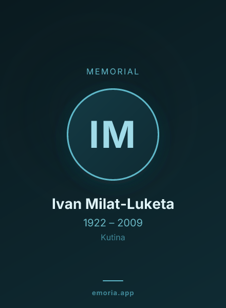 Memorial portrait of Ivan Milat-Luketa