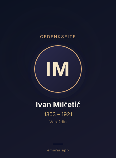 Gedenkportrait von Ivan Milčetić