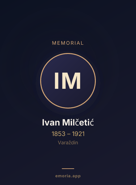 Memorial portrait of Ivan Milčetić