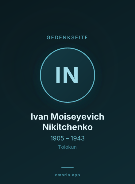 Gedenkportrait von Ivan Moiseyevich Nikitchenko