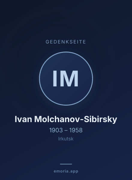 Gedenkportrait von Ivan Molchanov-Sibirsky