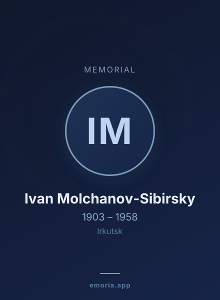Memorial portrait of Ivan Molchanov-Sibirsky