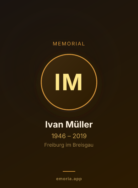 Memorial portrait of Ivan Müller