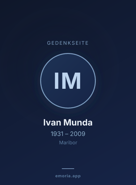 Gedenkportrait von Ivan Munda