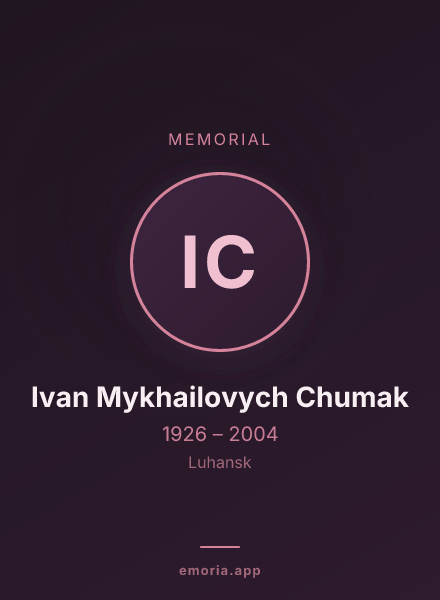 Memorial portrait of Ivan Mykhailovych Chumak