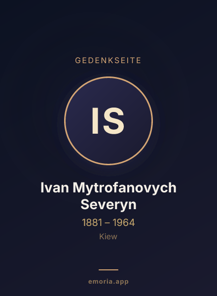 Gedenkportrait von Ivan Mytrofanovych Severyn
